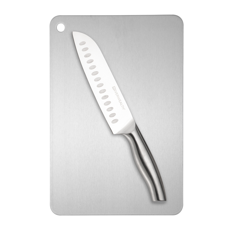 2 Pcs Hollow Handle Stainless Steel Knife Set with cutting board- S022A