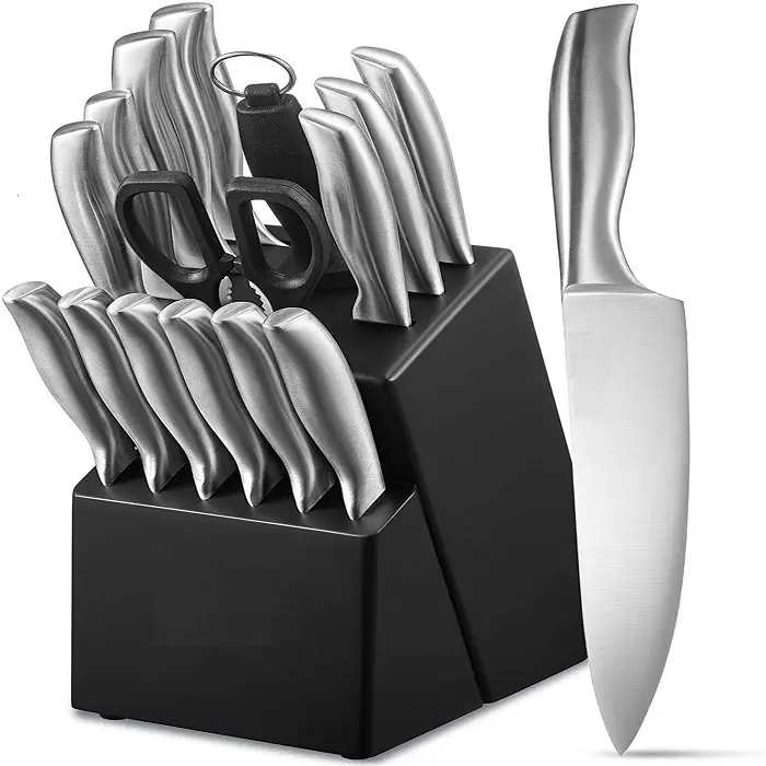 14 Pcs Stainless Steel Kitchen Knives With Block - P013