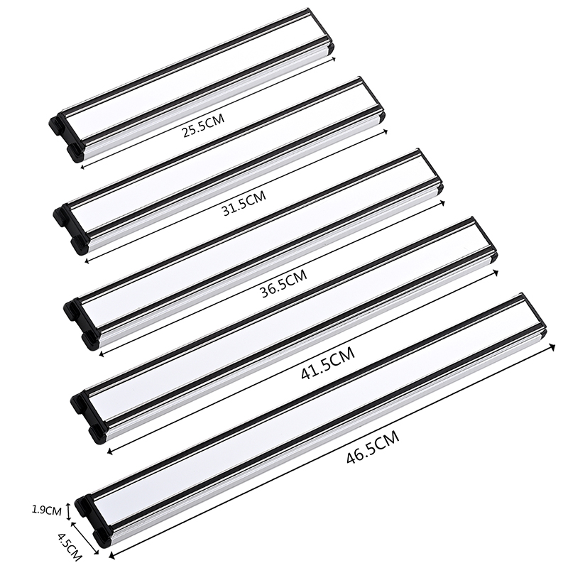 25.5cm, 31.5cm, 36.5cm, 41.5cm and 46.5cm Aluminum Magnetic Knife Holder - Aluminium