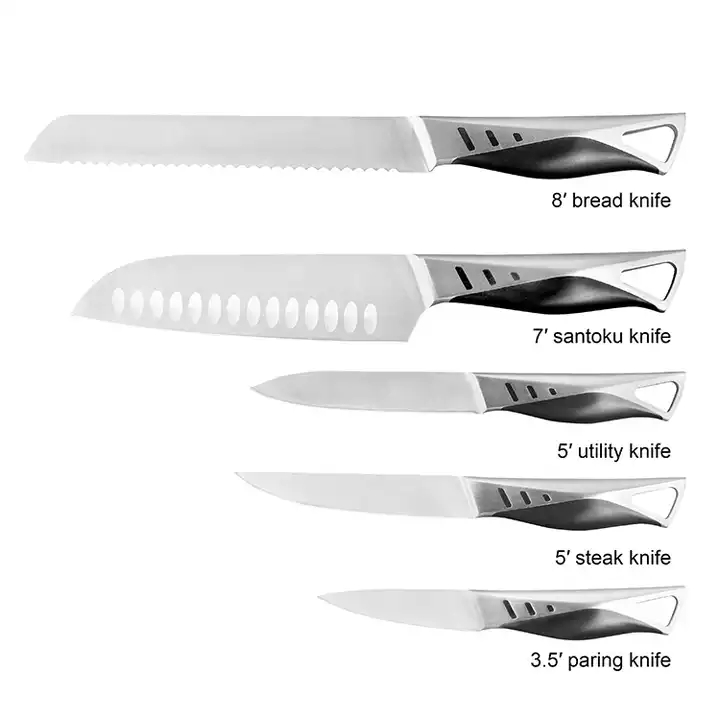 5 Pcs Stainless Steel Kitchen Knife Set