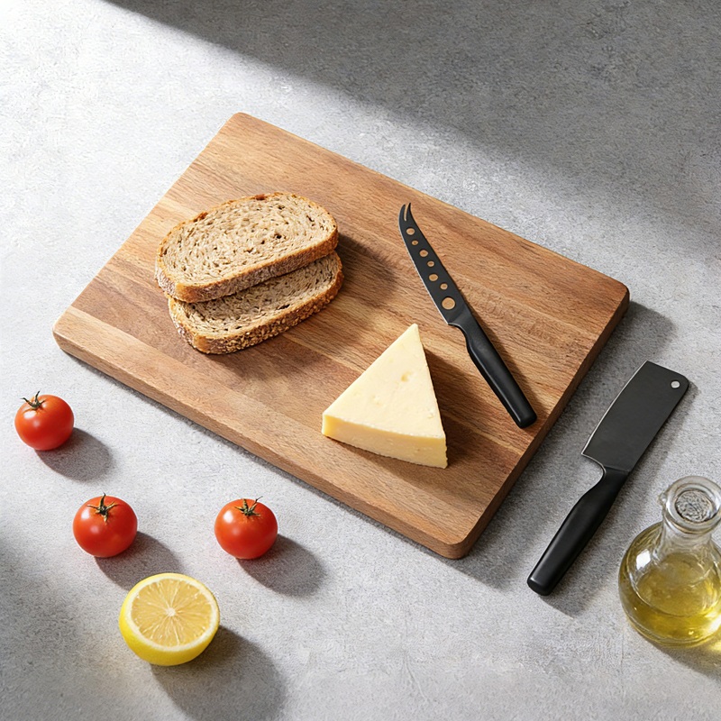 3 Pcs Black oxidation cheese Knife Set with cutting board- S023A