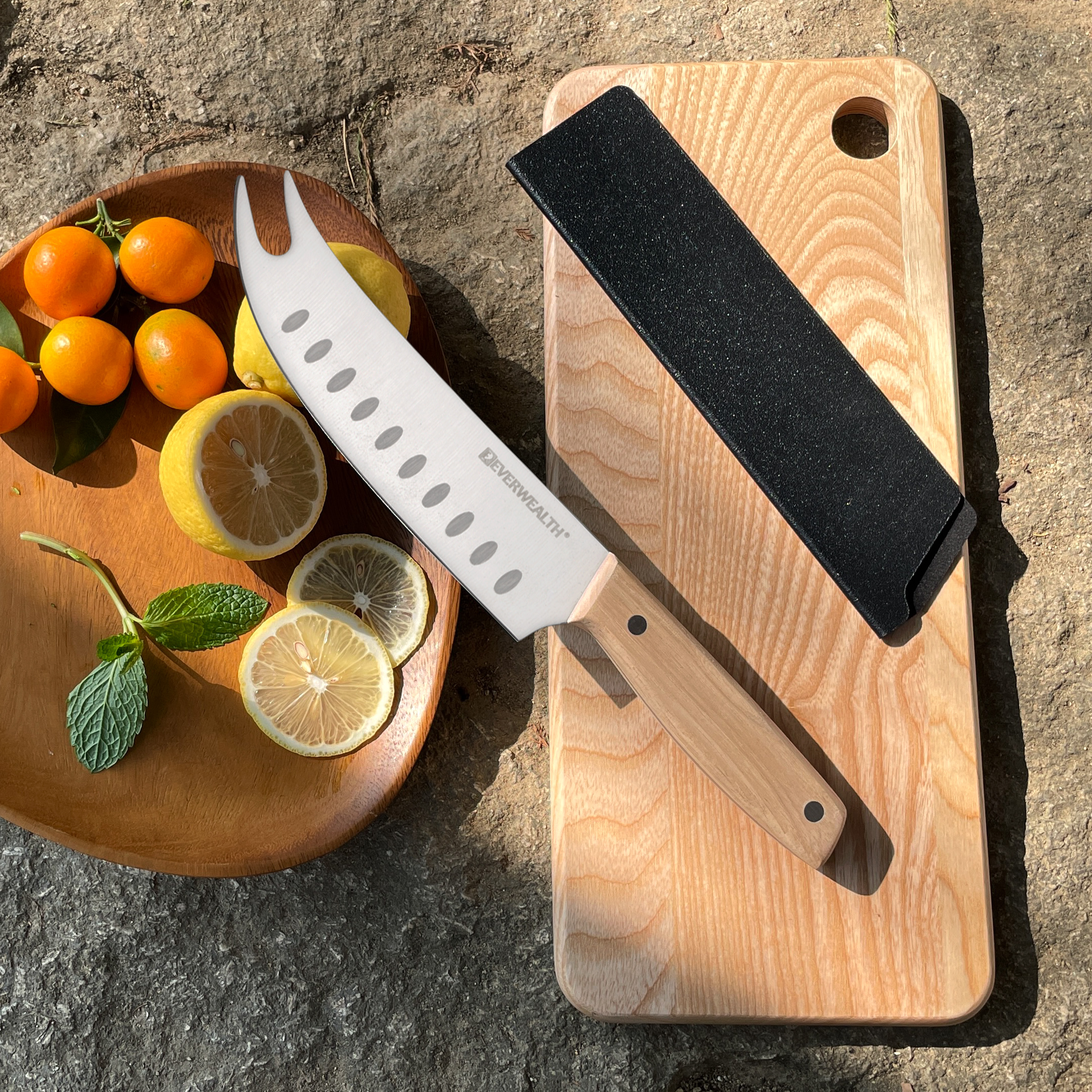 Newest Camping Cooking Set With Wood Cutting Board Portable Packaging Bag  - M031