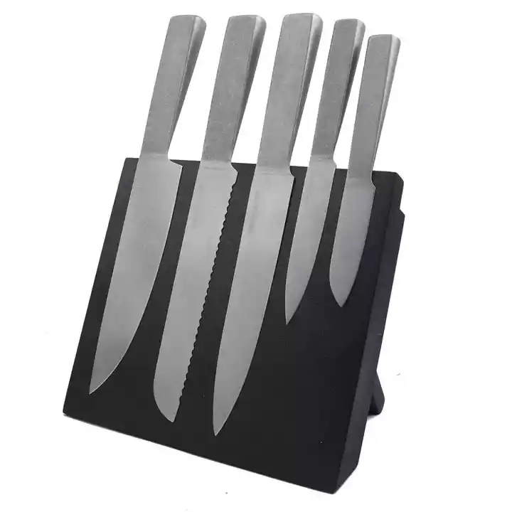 Non-stick Coating Stainless Steel Kitchen Knife Set With Hollow Handle - S017