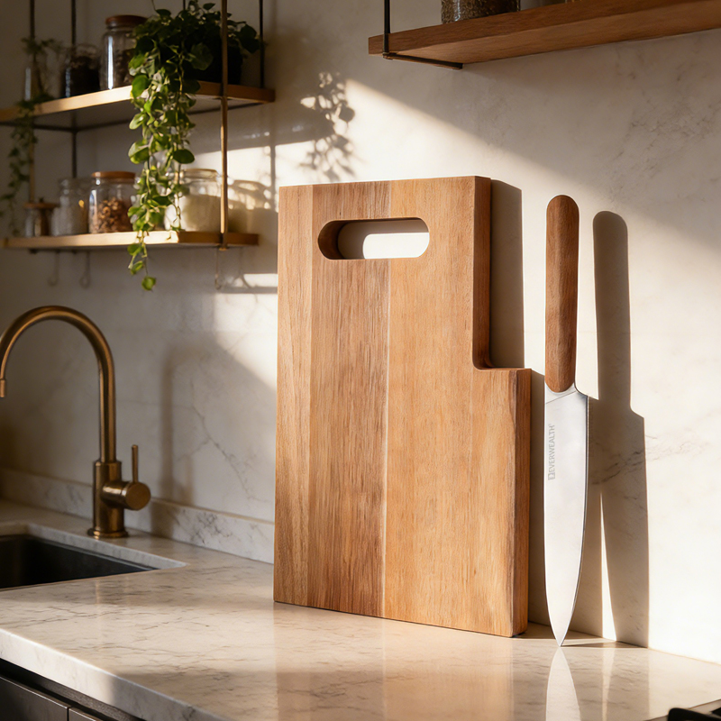 2 Pcs kitchen Knife Set with cutting board- M042