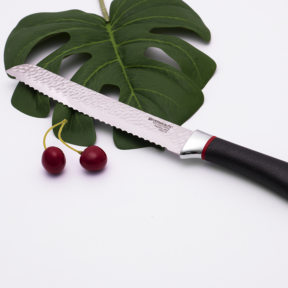 6PCS Black Plastic Handle Stainless Steel Kitchen Knife Set With Gift Box - ER-0632B
