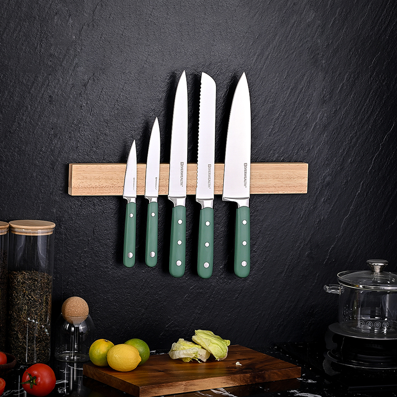 20.5cm, 35.5cm, 40.5cm,45cm and 60cm Rubber wood Magnetic Knife Holder - Rubber wood
