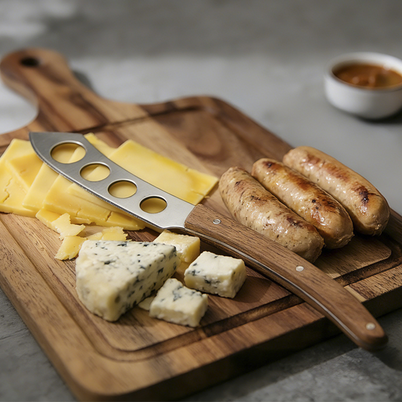 4pcs cheese Knife Set with acacia cutting board