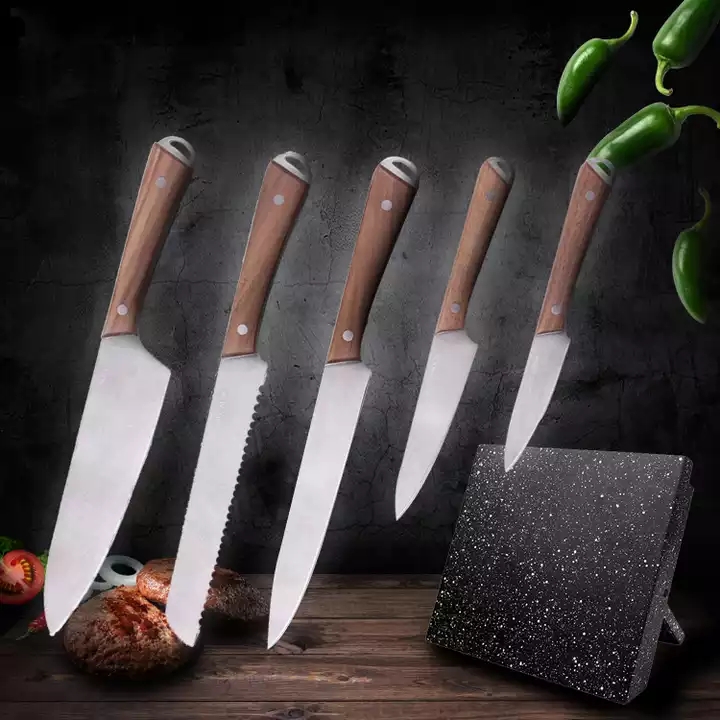 3cr13 Wooden Handle Stainless Steel Kitchen Knife Set