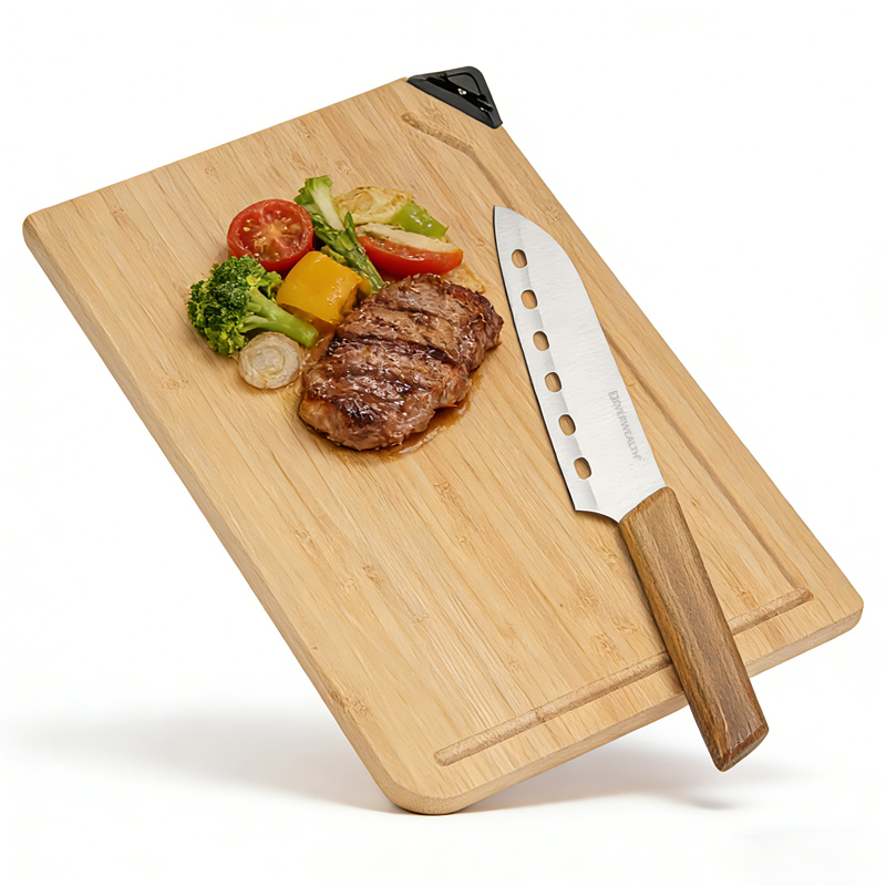 3pcs kitchen Knife Set with bamboo cutting board