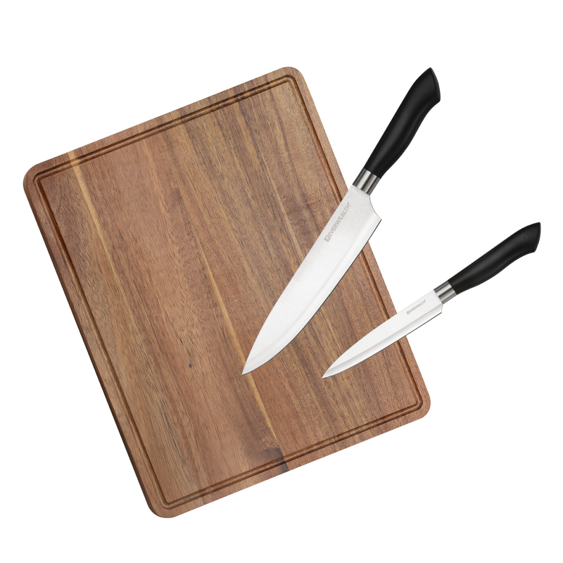 8pcs kitchen Knife Set with acacia cutting board and silicone utensils