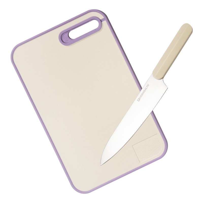 2Pcs Knife Set High Quality Stainless steel Blade With Cutting board - P069