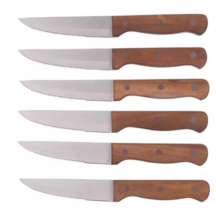 5 Inch Stainless Steel Steak Knife Set With Pakka wood Handle - SM012