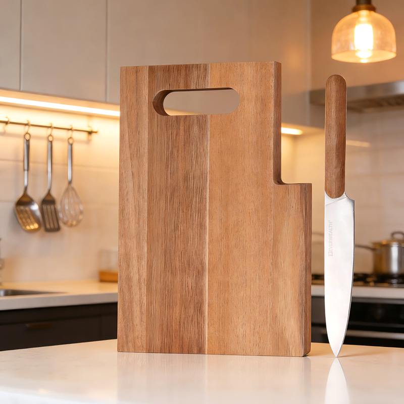 2 Pcs kitchen Knife Set with cutting board- M042