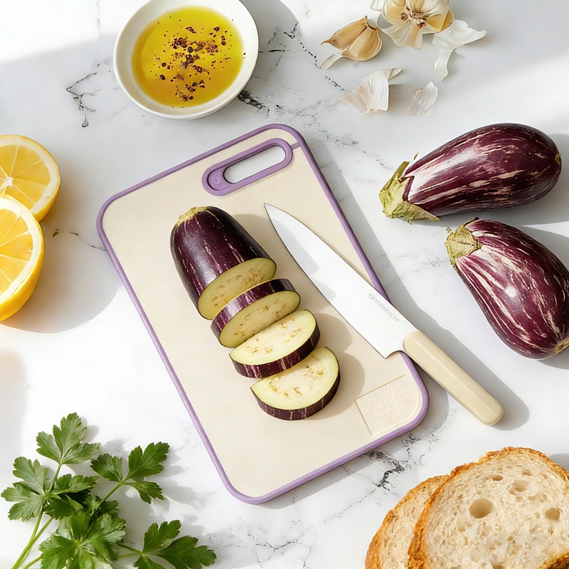 2Pcs Knife Set High Quality Stainless steel Blade With Cutting board - P069