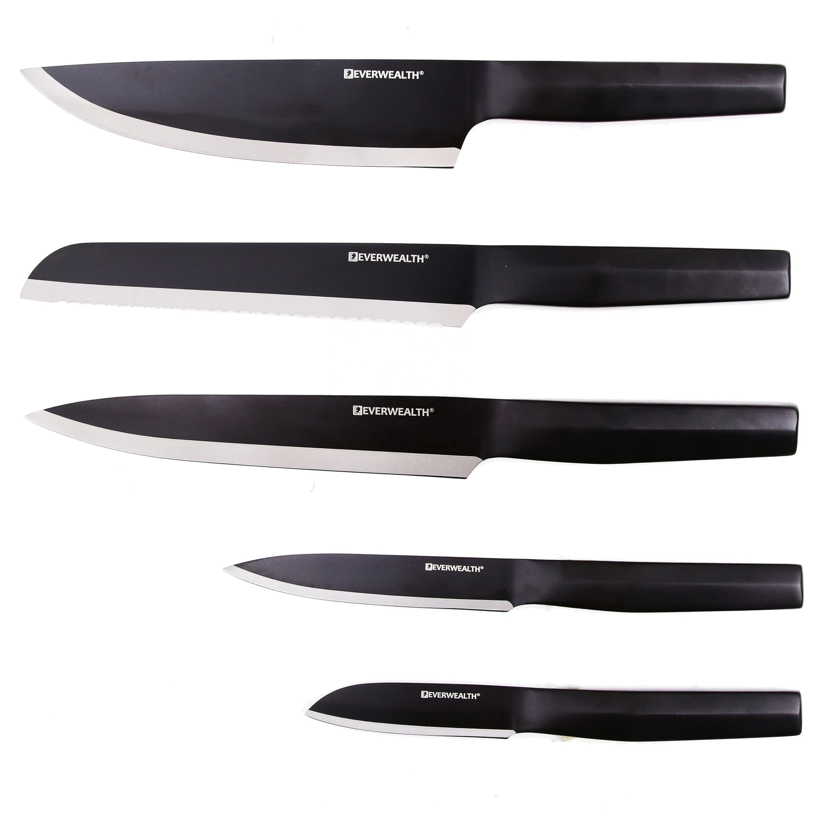 Black Oxide Vegetable Meat 8 Inch Kitchen Knife Carving Sets - S018-S