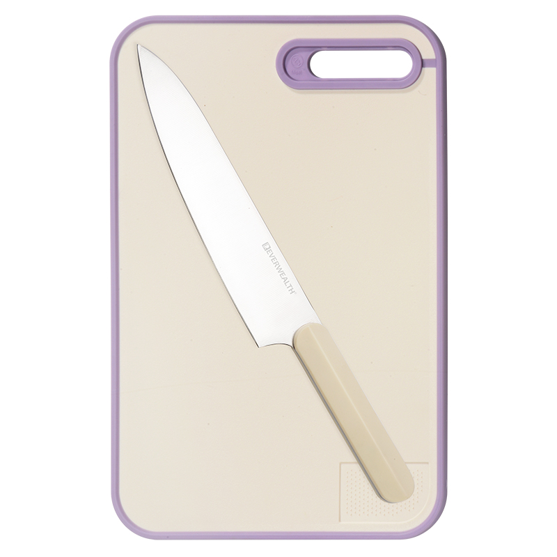 2Pcs Knife Set High Quality Stainless steel Blade With Cutting board - P069