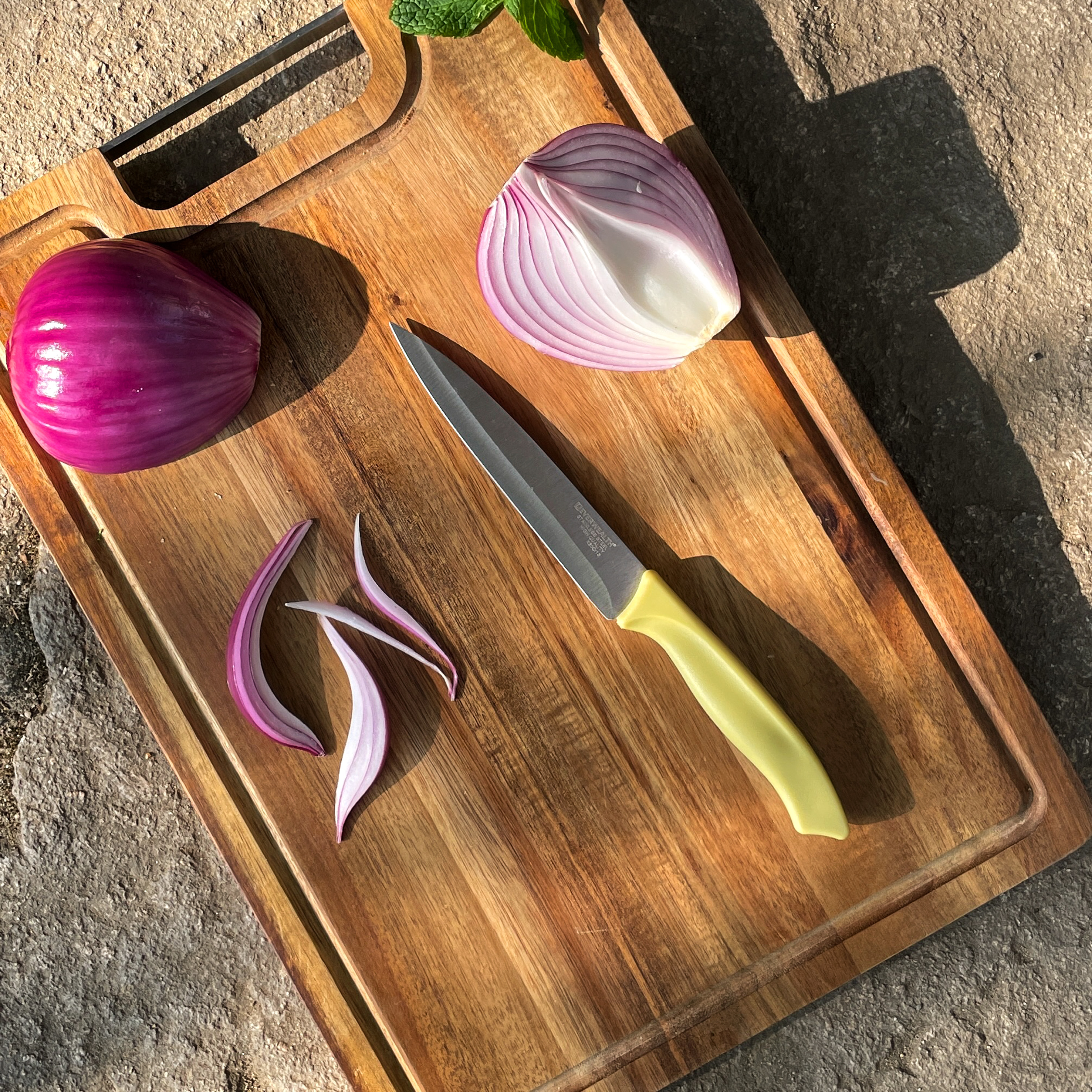 Entry-Level Stainless Steel Kitchen Knife Set Dishwasher-Safe With Plastic Sheath- P016