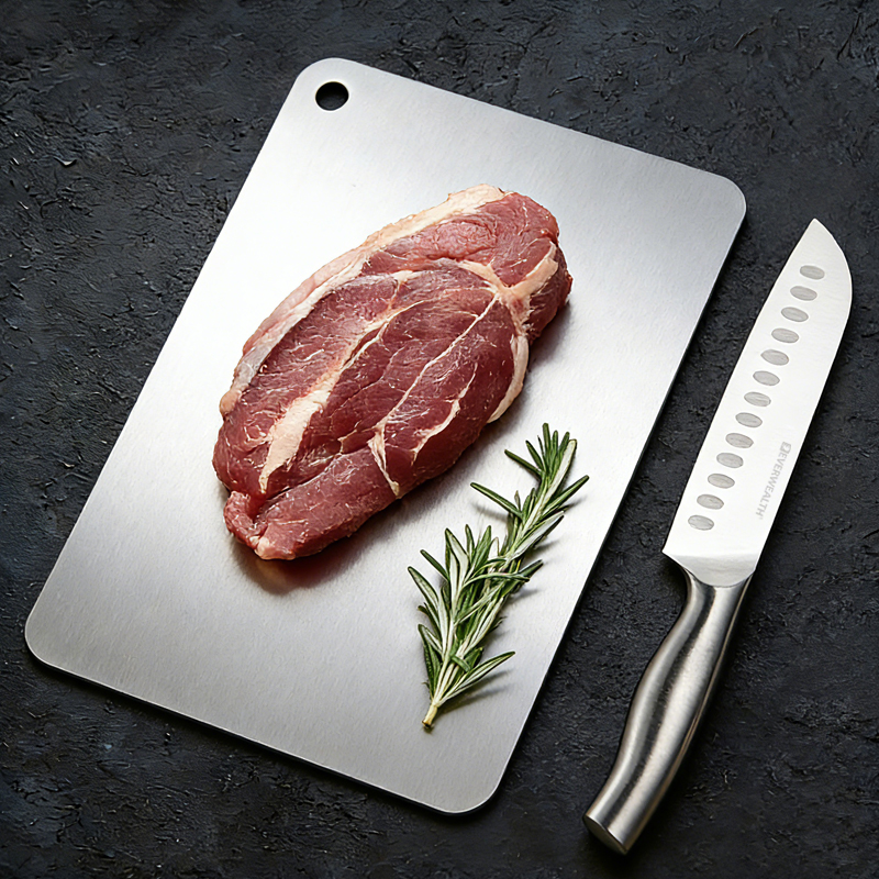 2 Pcs Hollow Handle Stainless Steel Knife Set with cutting board- S022A