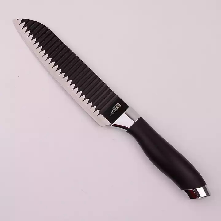 7 Pcs Embossed Non-Stick Kitchen Knife Set With Scissor - ER-0558
