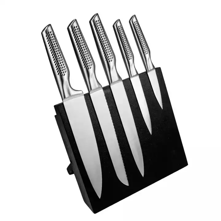 5 Pcs Hollow Handle Stainless Steel Knife Set - S021
