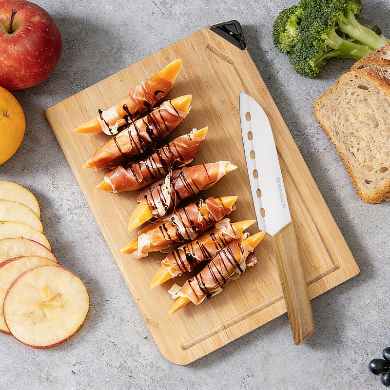 3pcs kitchen Knife Set with bamboo cutting board